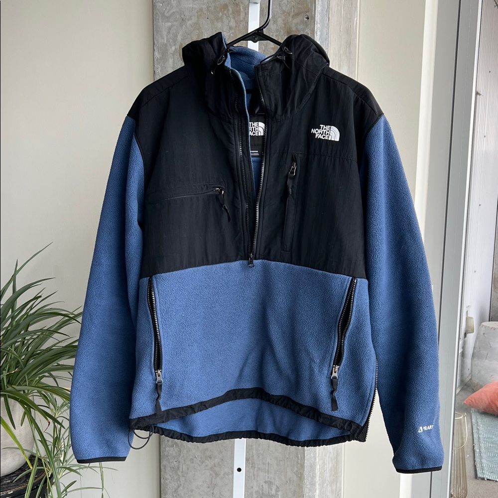 The North Face Black and Blue Hooded Jacket